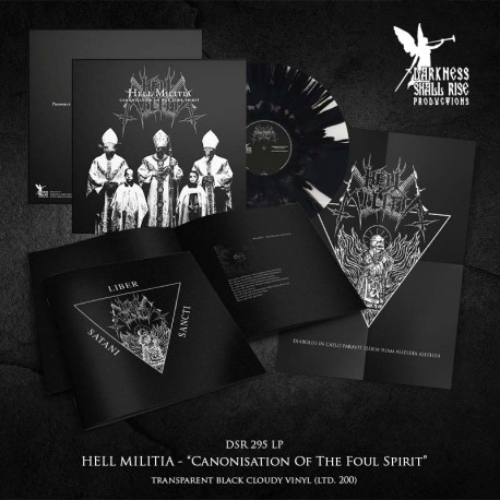 HELL MILITIA – Canonisation Of The Foul Spirit, LP [transparent black]